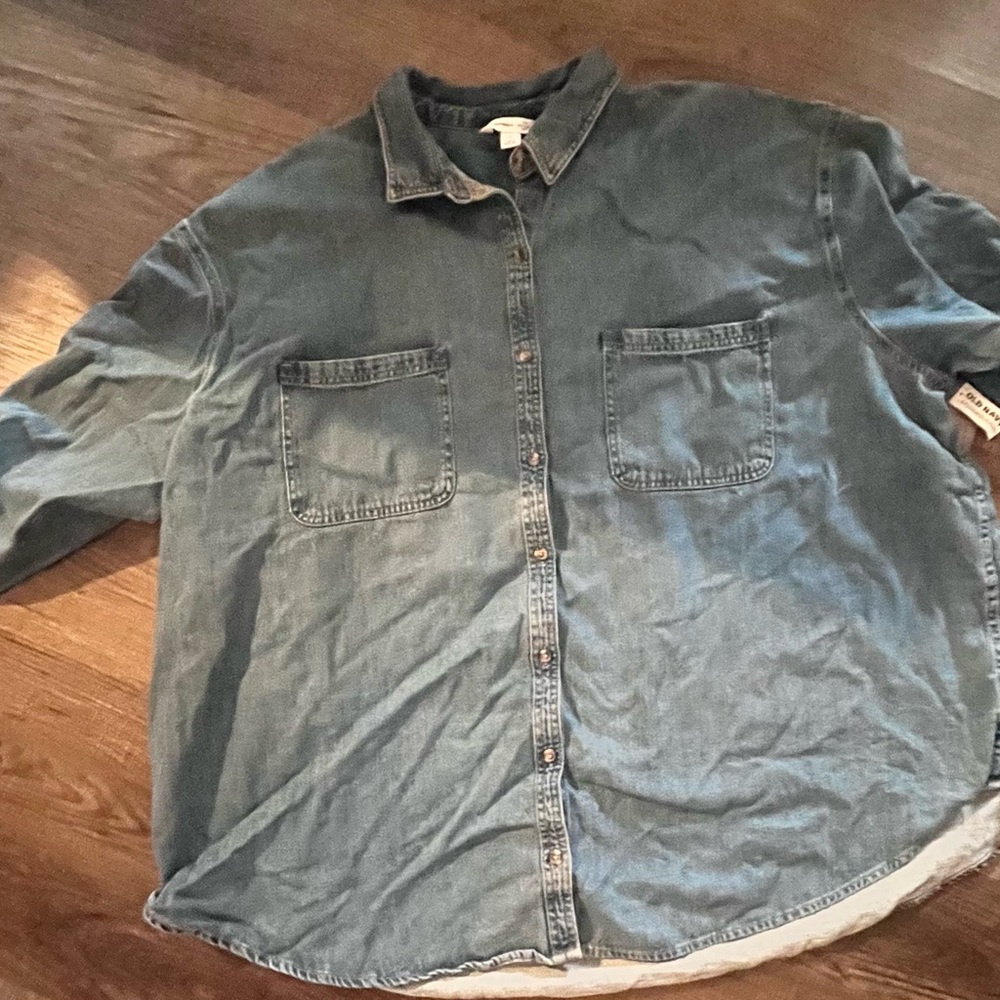 Old Navy Casual Blue Button Down Shirt